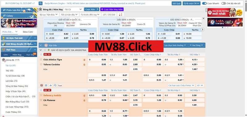 Thể Thao Bóng Đá MV88 – Trải Nghiệm Cá Cược Đỉnh Cao Thể Thao Bóng Đá MV88 – Trải Nghiệm Cá Cược Đỉnh Cao